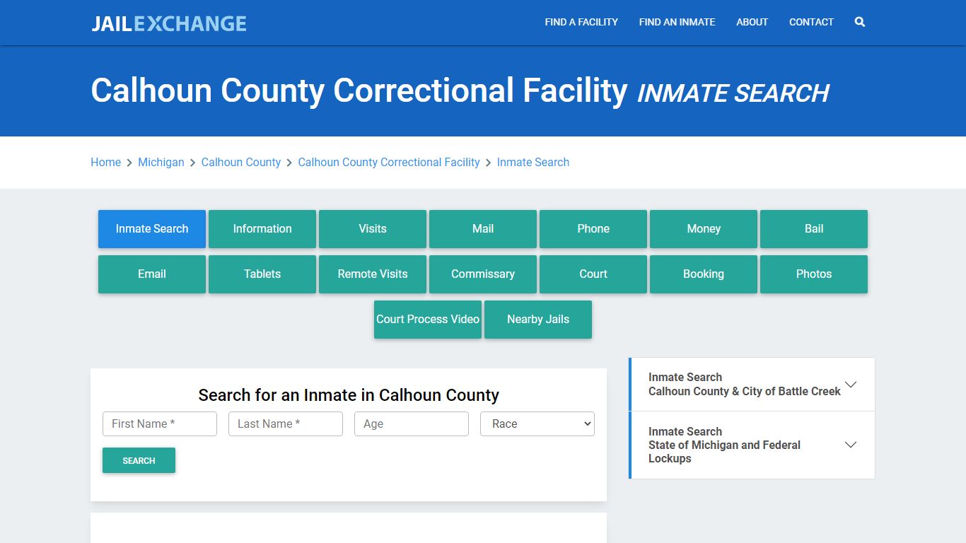 Calhoun County Correctional Facility Inmate Search - Jail Exchange