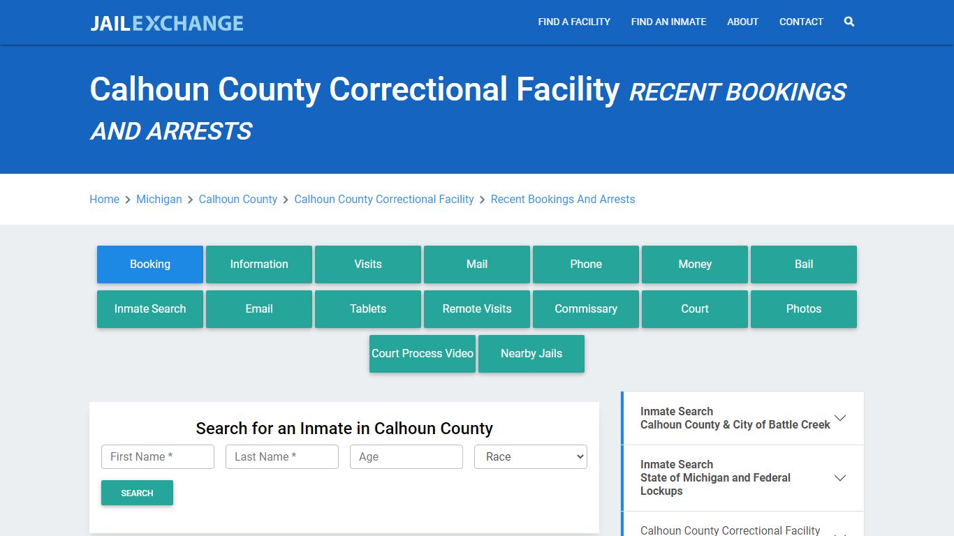 Calhoun County Correctional Facility Recent Bookings And Arrests